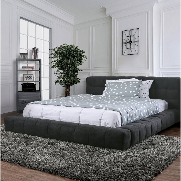 Upholstered platform deals bed wayfair